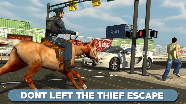 Police Horse Chase 3D - Sheriff Arrest the Thief & Robbers to Control the Town Crime Rate screenshot-3