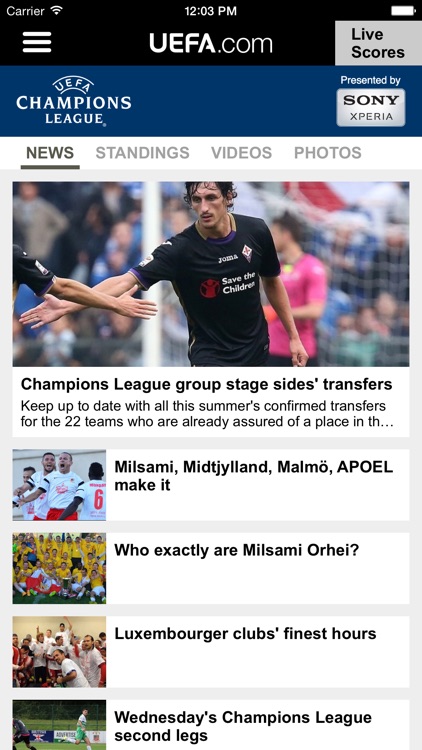 UEFA.com mobile