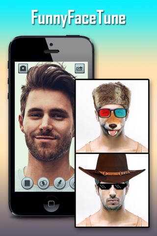 Funny Face Tune HD - Selfie Photo Maker to Add Tattoo, Wig, Mustache, Piercing and More on Yr Body screenshot 2