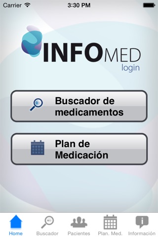 InfoMed login screenshot 2