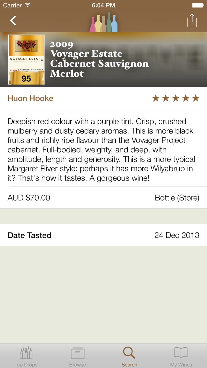 Huon Hookes Wine Reviews