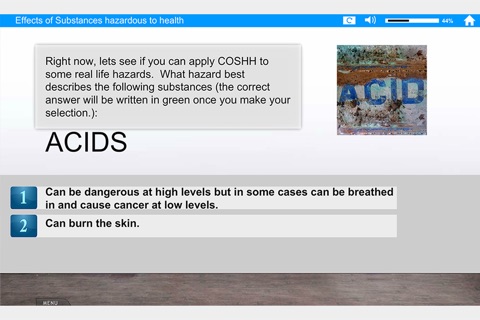 COSHH e-Learning screenshot 3