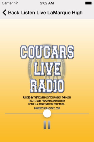 Cougars Live Radio screenshot 2