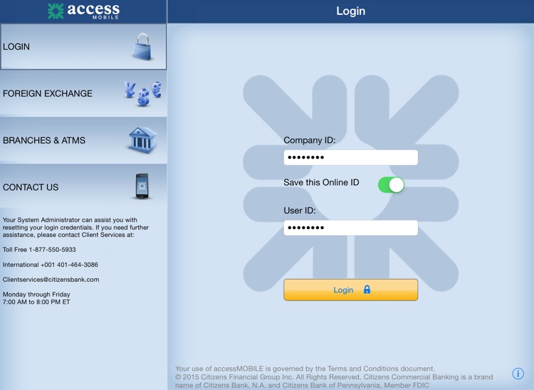 accessMOBILE for iPad by Citizens Commercial Bank