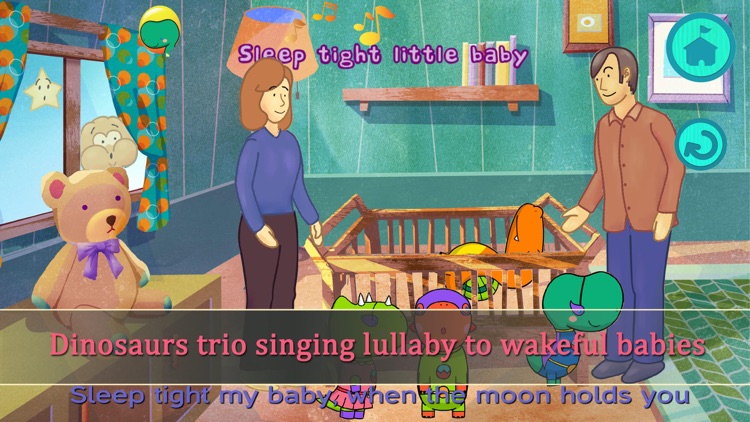 Exciting Kids song together with cute baby dinosaur trio