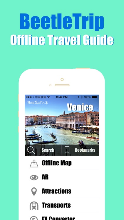 Venice travel guide and offline city map, Beetletrip Augmented Reality Veneto Venice Metro Train and Walks