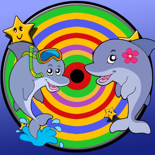 Dolphins dart game for kids - free game Icon