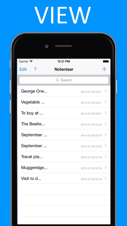 Noteniser - the simplest way to organize your notes