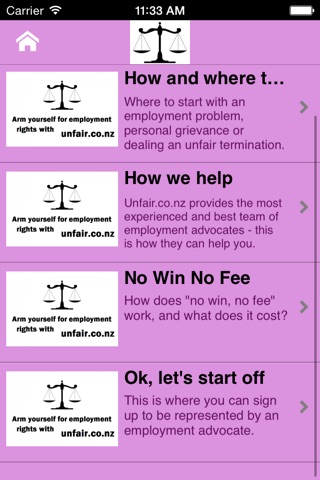 Employment Help App by Unfair.co.nz screenshot 3