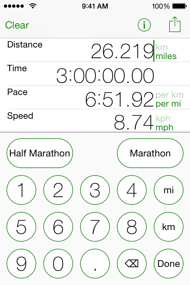 Pacey - Running, Jogging and Walking Pace Calculator screenshot 2