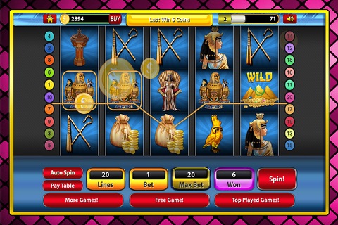 A Cleopatras Temple Slot Machines - Pharaohs Gold Vegas Casino Free Slots screenshot 2