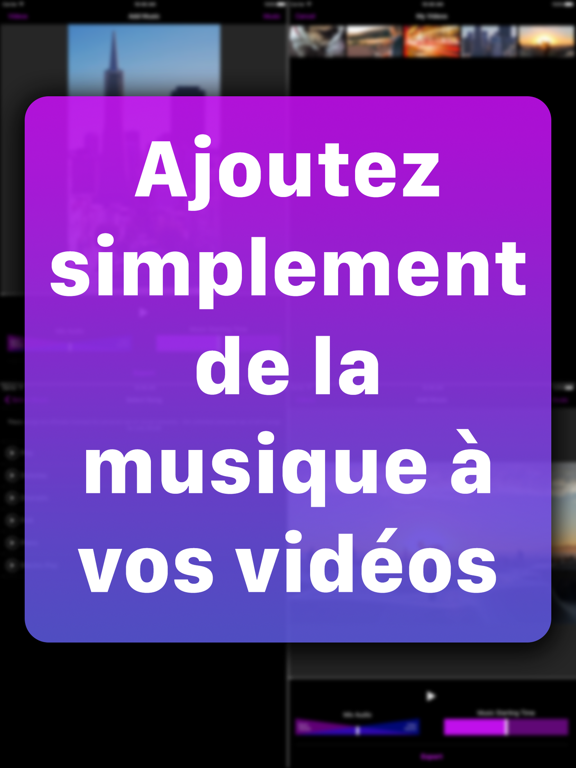 Ajout de musique sur vidéos Ajout de musique sur vidéos