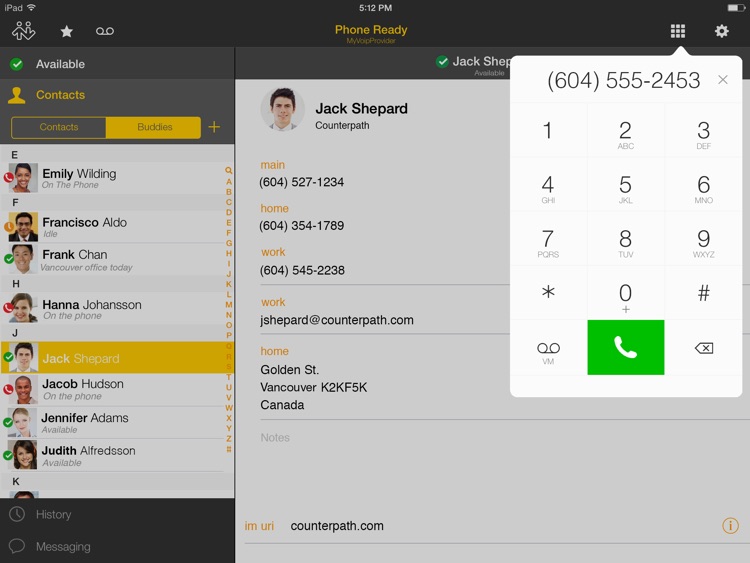 Bria Stretto™ for BlackBerry iPad Edition