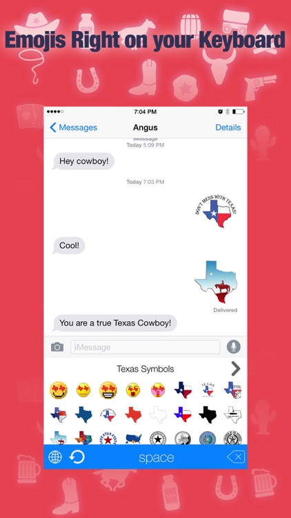 Texas Emoji Keyboard screenshot-3