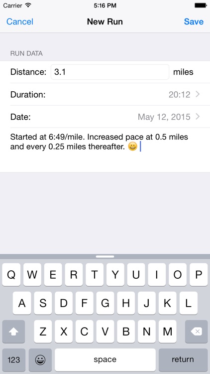 Treadmill Run Tracker