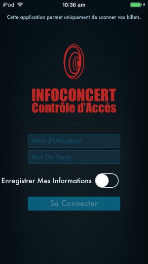 Infoconcert - Contrôle d’Accès