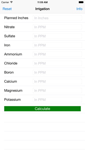 Crop Nutrients in Irrigation Water Calcu