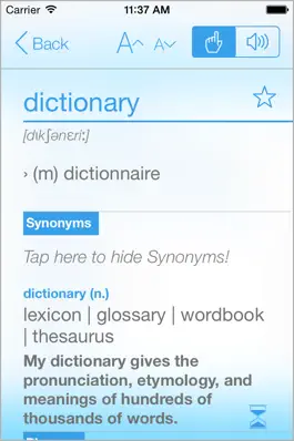 Game screenshot Free French English Dictionary and Translator (Le Dictionnaire Français - Anglais) hack