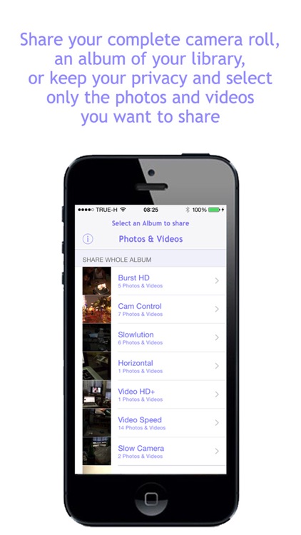 Photos In Wifi - Share the photos and videos of your camera roll in wifi