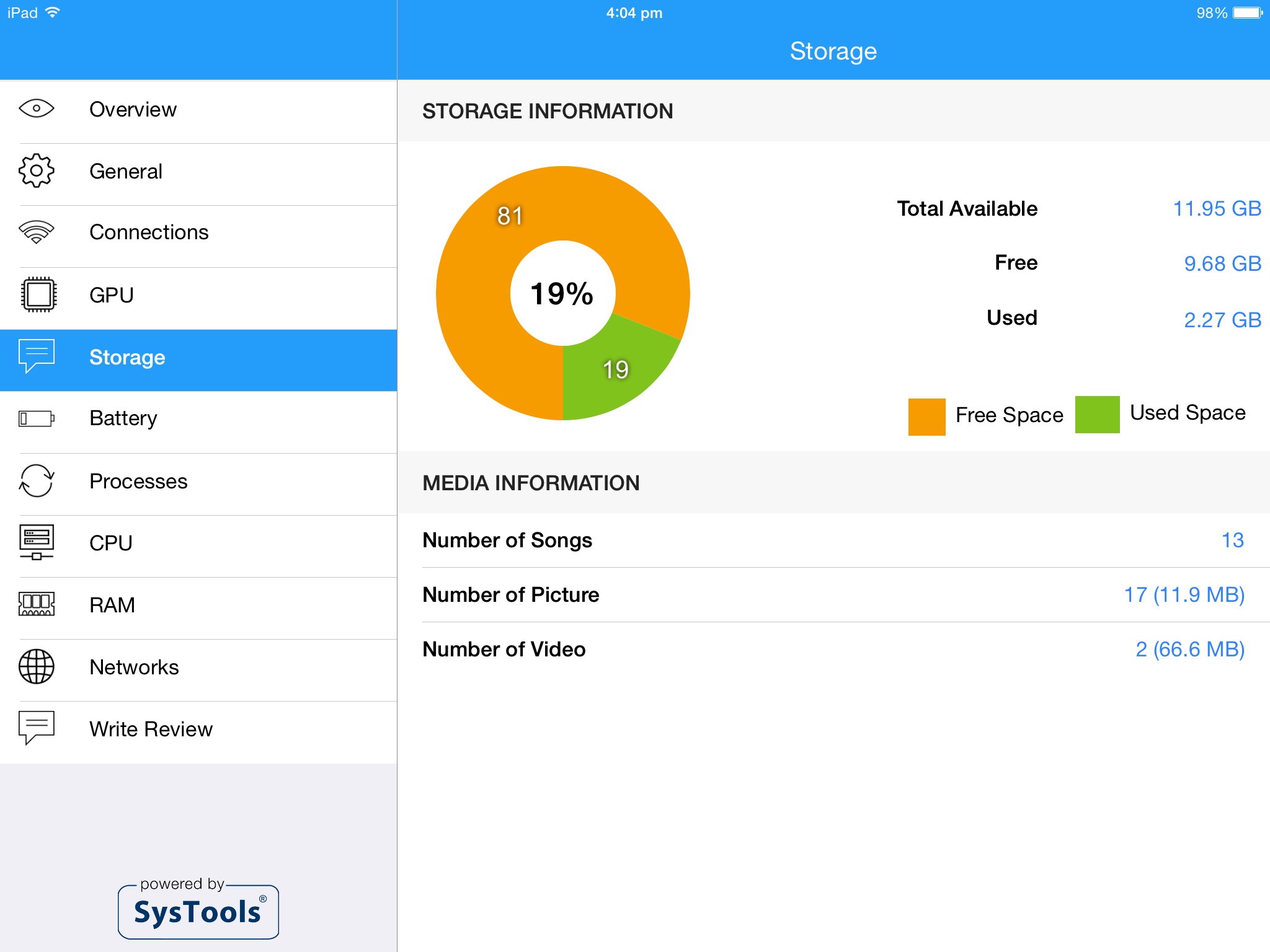 System Profiler screenshot 3