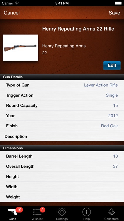 Gun Firearm Ammo Database Collector Guns Inventory