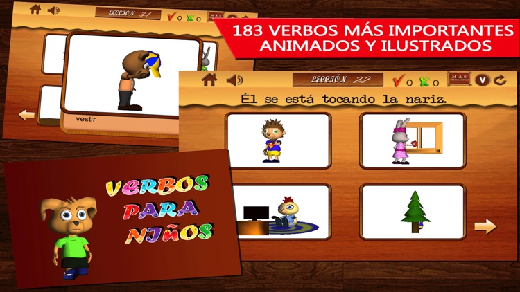 Verbos para niños-Parte 1-Aprendizaje de lenguaje español gratis- Animated Spanish language verbs for children screenshot-0