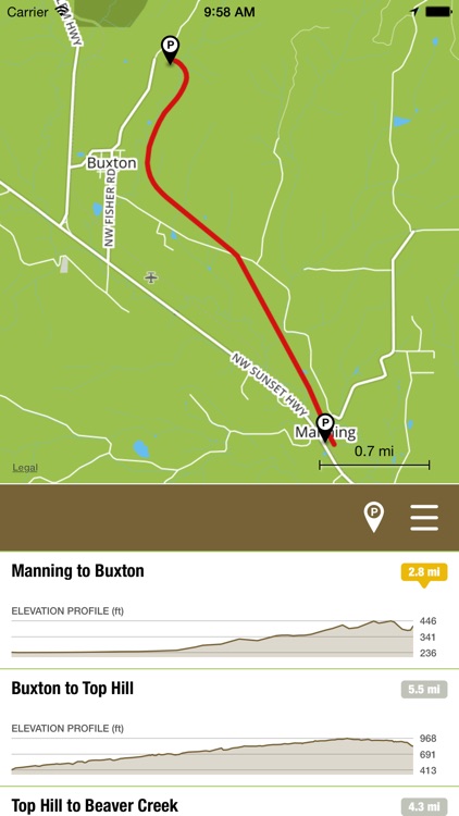 Banks Vernonia State Trail Offline Map, Oregon
