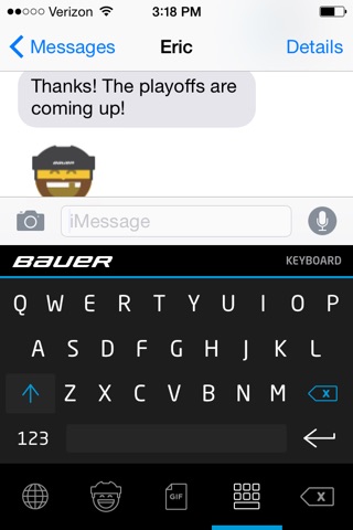 BAUER Hockey Keyboard screenshot 3