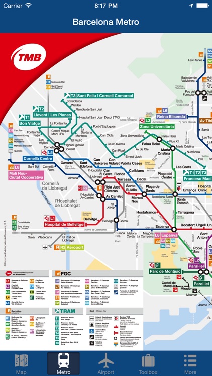 Barcelona Offline Map - City Metro Airport and Travel Plan