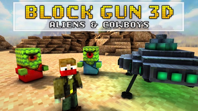 Block Gun 3D: Aliens and Cowboys(圖1)-速報App