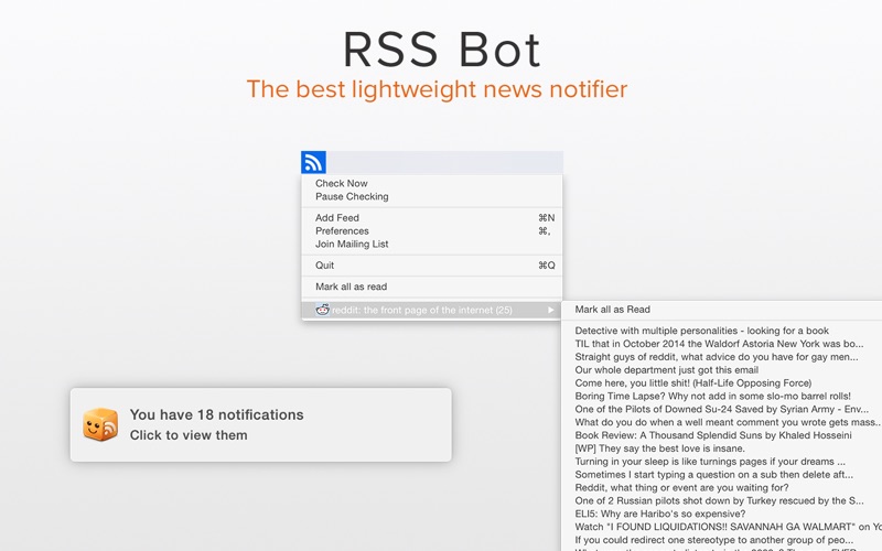 RSS Bot Screenshot