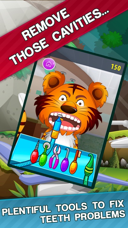 Tiger Goes To Dentist In The Woods - Play A Virtual Dental Assistant Game!