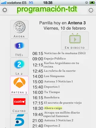 Captura de Pantalla 2 Programación TDT España iphone