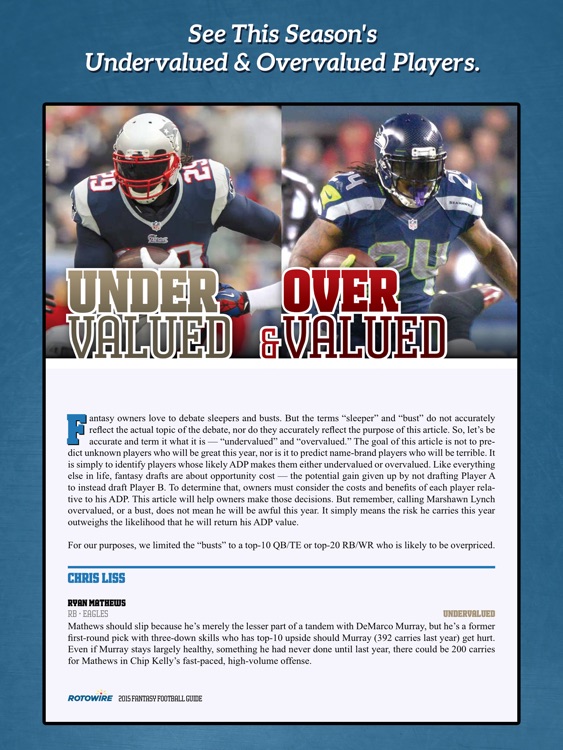 RotoWire Fantasy Football Guide 2015