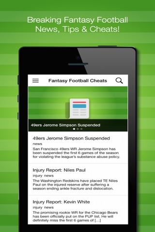 Fantasy Football Cheats - Sleeper Picks, Player News & More! screenshot 2