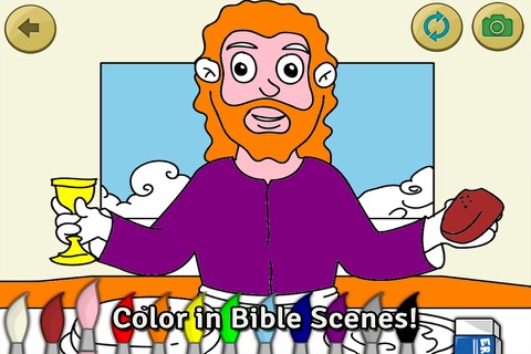 Life of Jesus: Last Supper - Bible Story, Coloring, Singing, and Puzzles for Kids screenshot 4