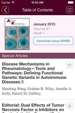 Arthritis & Rheumatology screenshot 2