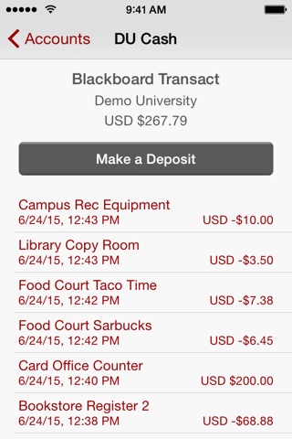 Blackboard Transact Mobile eAccounts screenshot 2