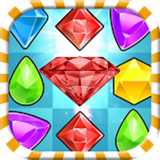 Jewel Crush Mania - Best FREE Match 3 Puzzle Games for Kids & Fiends! Icon