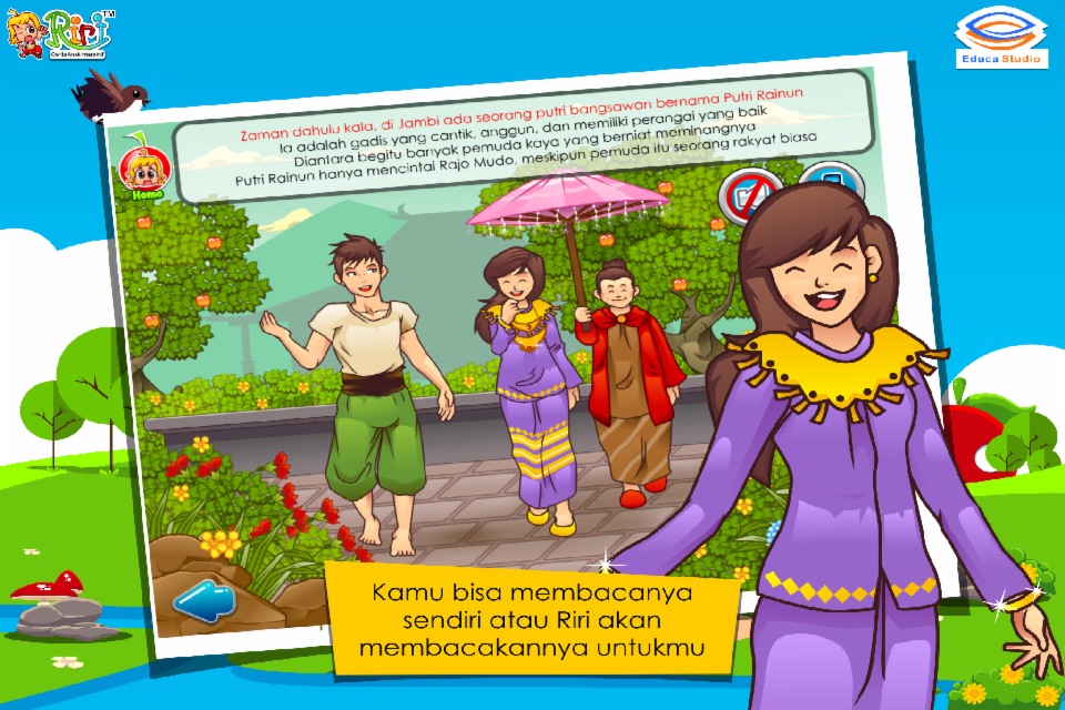 Kisah Putri Rainun dan Rajo Mudo - Cerita Anak Interaktif screenshot 2