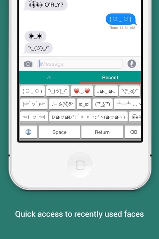 TypeFace - Emoticons & ASCII Face Keyboard screenshot 3