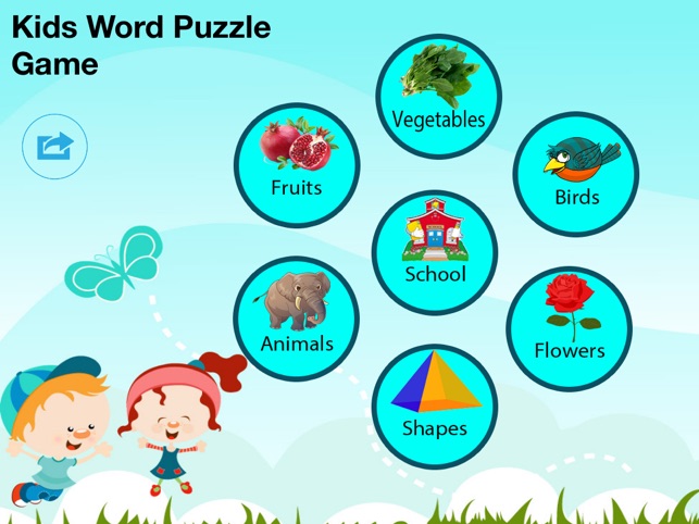 Kids Word Puzzles - Spell to learn Anima