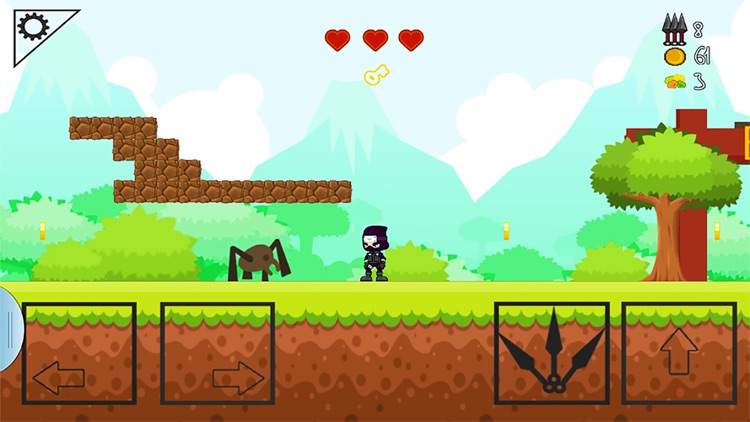 NINJA SIDE 2D (A platform jump n shoot game) screenshot-1