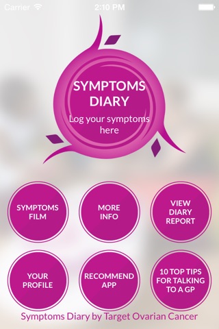 Target Ovarian Cancer Symptoms Diary screenshot 2