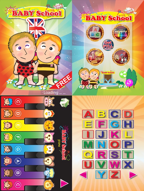 Baby School -Sound & Voice Card, Flash Card, Piano, Words Card Free for iPad