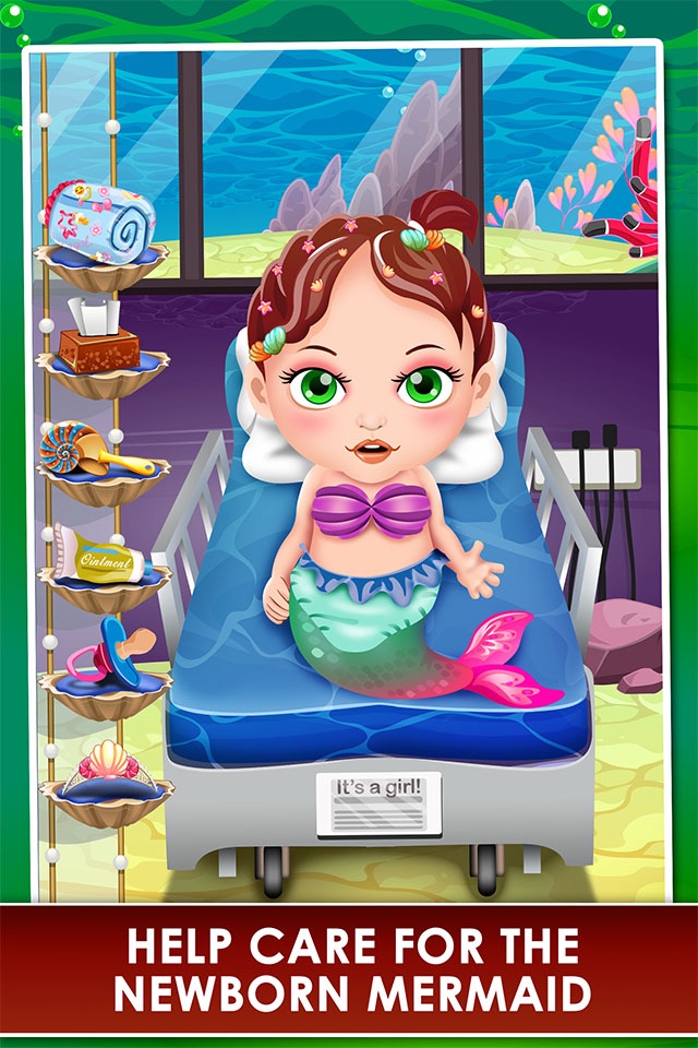 Mermaid Mommy's New Born Baby Doctor - my newborn salon & make-up games for kids 2 screenshot 2