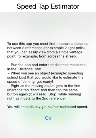 Speed Tap Estimator screenshot 2