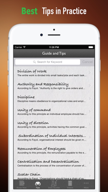 Administrative Theory by Henri Fayol: Study Guide with Tutorial and Quotes screenshot-3