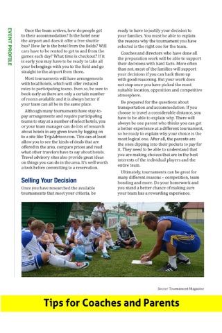 Soccer Tournament Magazine The Ultimate Guide to Adult and Youth Soccer Tournaments screenshot 2