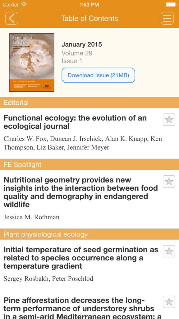 【图】Functional Ecology(截图3) 【图】Functional Ecology(截图3)